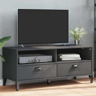Szafki RTV - Szafka pod telewizor VIKEN antracytowa z litego drewna sosnowego - miniaturka - grafika 1