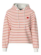 Bluzy damskie - Pieces Bluza "Chilli" w kolorze kremowo-czerwonym - miniaturka - grafika 1