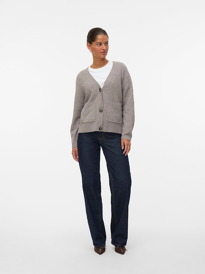 Vero Moda Kardigan w kolorze szarobrązowym