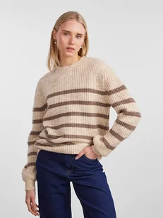 Pieces Sweter w kolorze beżowym - Swetry damskie - miniaturka - grafika 1
