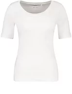 Koszulki i topy damskie - Gerry Weber Damska koszulka basic pół rękawów koszulka z rękawem 1/2 koszulka z rękawami jednokolorowa, biały/biały, 48 - miniaturka - grafika 1