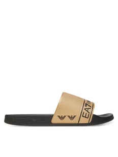 EA7 Emporio Armani Klapki 7X000110 AF15128 FC001 Złoty - Klapki i japonki męskie - miniaturka - grafika 1