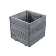 Kwietniki - Kwietnik drewniany 40 x 39 x 40 cm szary - miniaturka - grafika 1