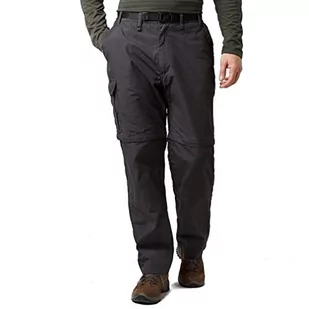 Craghoppers Męskie spodnie trekkingowe Kiwi Conv Szary Black Pepper 40W Long - Spodenki męskie - miniaturka - grafika 1