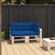 Poduszki ogrodowe - vidaXL Poduszki na sofę z palet, 3 szt., kobaltowoniebieskie - miniaturka - grafika 1