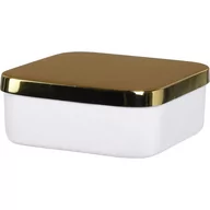 Pudła i pojemniki do przechowywania - Home Styling Collection Pojemnik do przechowywania metalowy organizer kwadratowy 13 cm kolor czarny - miniaturka - grafika 1