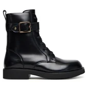 Botki damskie - Trzewiki BOSS Eleri 50552772 Czarny - miniaturka - grafika 1