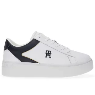 Buty Tommy Hilfiger Platform Court FW0FW07910-0K5 - białe - Trampki damskie - miniaturka - grafika 1