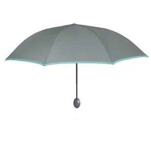 Parasol damski Perletti Technology półautomatyczny składany oblamówka szary - Parasole - miniaturka - grafika 1