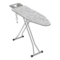 Deski do prasowania - Deska do prasowania Aria z gniazdkiem 38 x 110 cm napisy czarno-biały - miniaturka - grafika 1