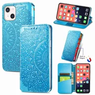 Etui i futerały do telefonów - König Design Etui kompatybilne z Apple iPhone 13 mini Etui na telefon komórkowy ze skóry syntetycznej - Niebieskie etui na telefon komórkowy - miniaturka - grafika 1
