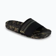 Klapki i japonki męskie - Klapki męskie Quiksilver Rivi Slide green - miniaturka - grafika 1