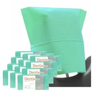 Kosmetyczne akcesoria jednorazowe - Pokrowiec na zagłówek stomatologiczny 32cm x 28cm zielony podfoliowany 54g DentixPro 600szt - miniaturka - grafika 1