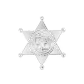 Stroje karnawałowe - Gwiazda Szeryfa Policjanta Przebranie Karnawał 8Cm - miniaturka - grafika 1