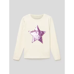 Swetry dla dziewczynek - Bluzka z długim rękawem z aplikacją z cekinów - Name It - grafika 1
