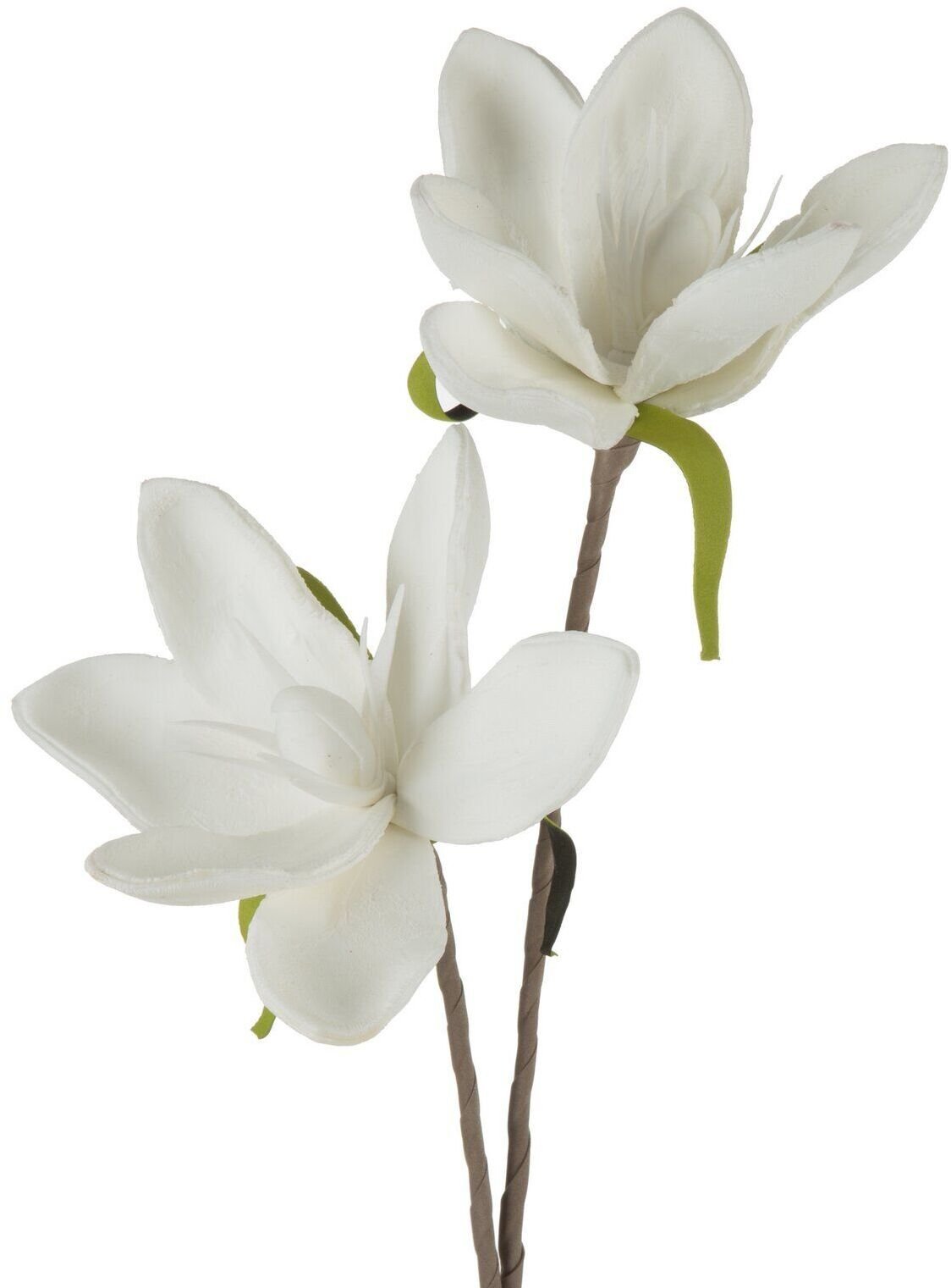 Eurofirany Kwiat sztuczny magnolia piankowy 70 cm biały x6