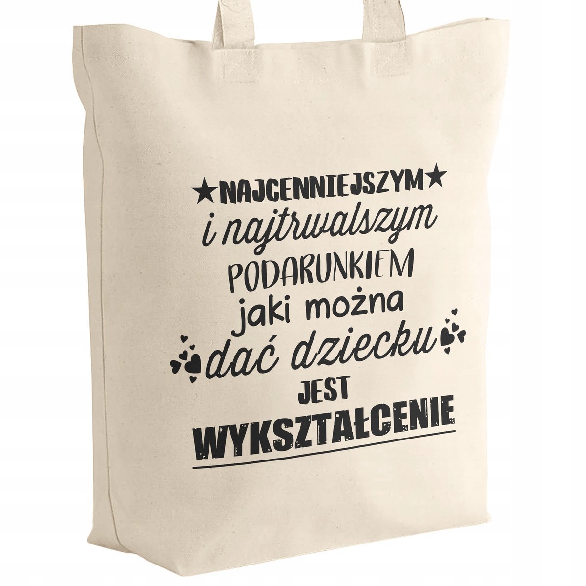 Torba bawełniana z dnem Dzień Nauczyciela Dla Nauczyciela Nauczycielki