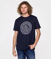 Koszulki męskie - T-shirt z nadrukiem BRAND8 8010 DRESS BLUE-XXL - miniaturka - grafika 1