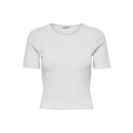Koszulki i topy damskie - ONLY Onlemma S/S Short Top Noos JRS T-shirt damski, biały, L - miniaturka - grafika 1