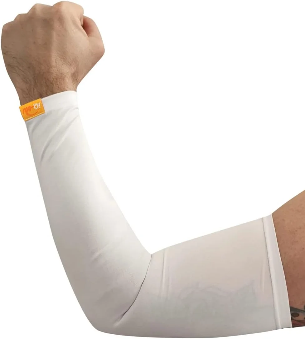 RĘKAWKI OCHRONNE ROWEROWE BIAŁE XL UNISEX SPORT AKTYWNOŚĆ RECYKLING