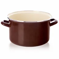 Garnki - Garnek emaliowany indukcja na indukcję gaz BROWN duży 26 cm 6.5L ORION 113334 - miniaturka - grafika 1