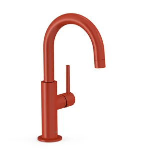 Bateria umywalkowa Tres Study czerwony połysk 26290403TRO - Baterie umywalkowe - miniaturka - grafika 1