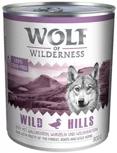 Wolf Of Wilderness 24 X 800 G - Wild Hills - Kaczka - Mokra karma dla psów - miniaturka - grafika 3