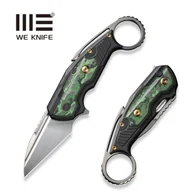 Noże - Nóż składany WeKnife Yardbird Black Titanium/Jungle Wear Fat Carbon, Hand Rubbed Satin CPM 20CV by Maciej Torbé (WE22021-4) - miniaturka - grafika 1