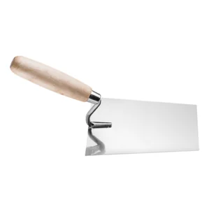 Kielnia czworokątna 26 nierdzewna 18 x 12 cm rączka drewniana - Narzędzia murarskie - miniaturka - grafika 1