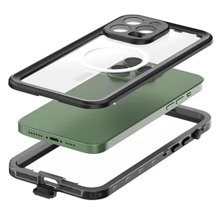 Etui Wodoodporne Alogy IP68 Case z przezroczystym tyłem Pancerna obudowa 360 do MagSafe do Apple iPhone 14 Pro Max - Etui i futerały do telefonów - miniaturka - grafika 9