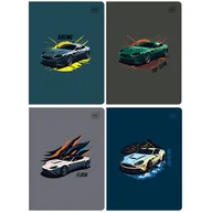 Zeszyty szkolne - 4X ZESZYT A5, 16 KARTEK, KRATKA, DLA CHŁOPCA, CARS, AUTA, INTERDRUK - miniaturka - grafika 1