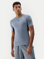 Koszulki sportowe męskie - 4F Koszulka techniczna 4FWSS24TFTSM700 Szary Slim Fit - miniaturka - grafika 1