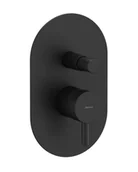 Baterie wannowe i prysznicowe - Ravak Espirit - Bateria podtynkowa, na 2 urządzenia, z korpusem, kolor czarny matowy X070284 - miniaturka - grafika 1