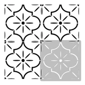Szablony malarskie - Nakleo szablon malarski // płytki - kafelki // LUCCA - 15x15cm - miniaturka - grafika 1