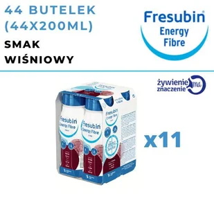 Zestaw Fresubin Energy Fibre Drink wiśniowy, 44x200ml - >>> DARMOWA od 99zł <<< w 24h ! - Żywienie medyczne - miniaturka - grafika 1