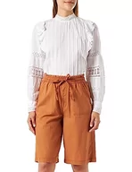 Spodenki damskie - Q/S by s.Oliver bermudy damskie, Brown, 32 - miniaturka - grafika 1