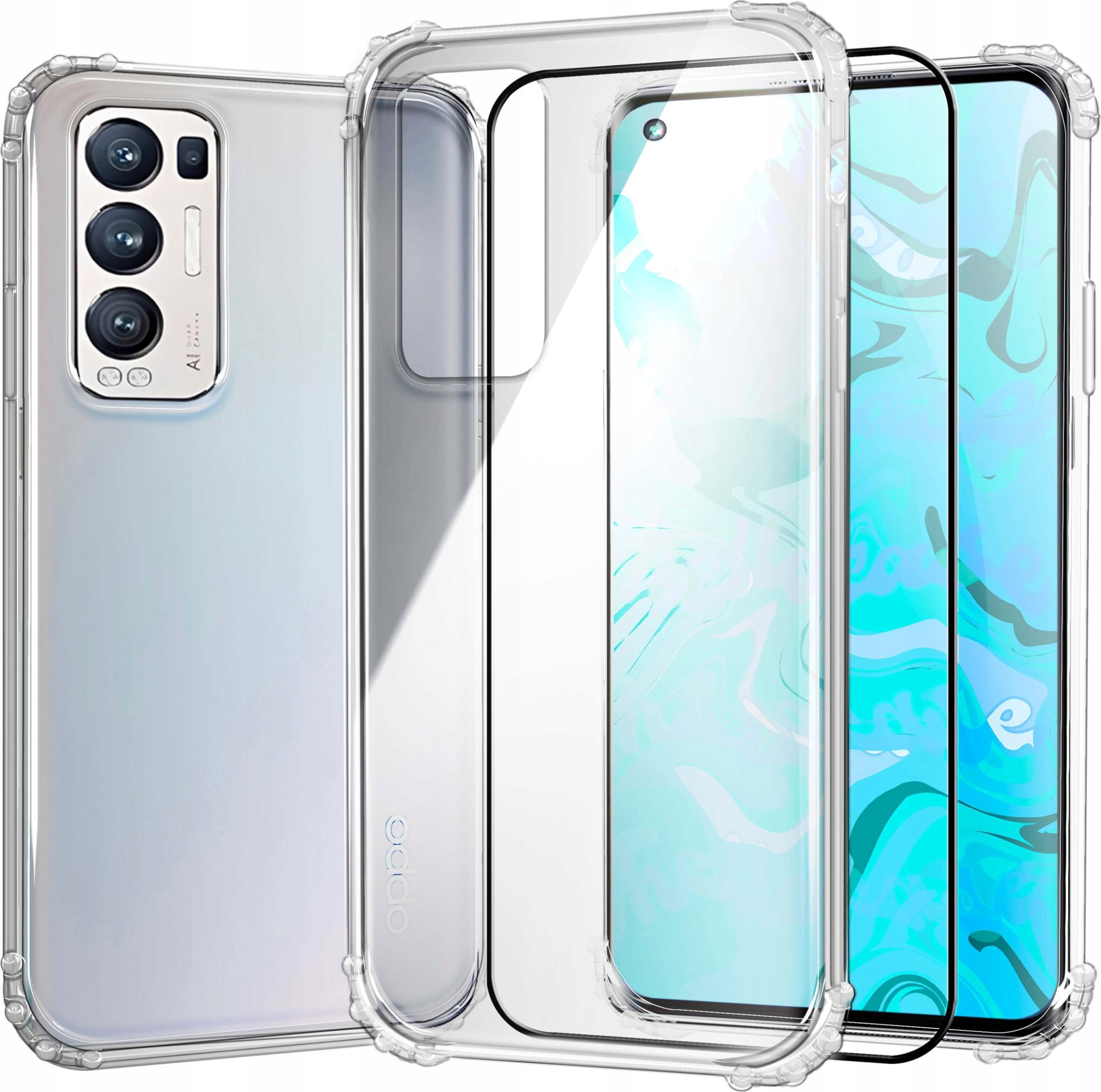 Hello Case ETUI PANCERNE DO OPPO RENO 5 PRO 5G CASE SILIKON GUMOWE SLIM SHOCK SZKŁO