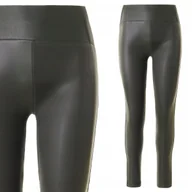 Legginsy - Eleganckie LEGGINSY DAMSKIE GETRY w imitujące skórę Wysoki Stan MORAJ S - miniaturka - grafika 1
