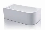 Wanny - AD Wanna przyścienna UPSALA LEWA 160x75 z systemem napełniania przez przelew i regulacją temperatury wykończenie BIAŁE AWW-009-160NPP-L - miniaturka - grafika 1