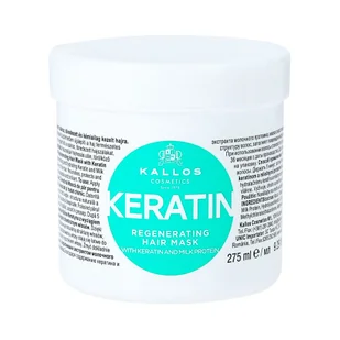 KALLOS KJMN Keratin maska do włosów suchych i łamiących się 275ml - Maski do włosów - miniaturka - grafika 1