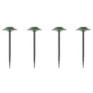 Lampy ogrodowe - QAZQA Zestaw 4 zielonych reflektorów szpilkowych z LED IP44 solarnych - Mushroom - miniaturka - grafika 1