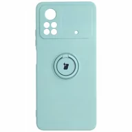 Etui i futerały do telefonów - Bizon Etui Case Silicone Ring Xiaomi Poco X4 Pro 5G turkusowe BCSRPOCOX4P5GLCN - miniaturka - grafika 1