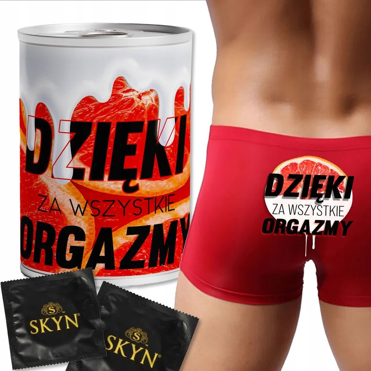 BOKSERKI MĘSKIE Śmieszne + PUSZKA Prezent Na Walentynki DZIĘKI ZA ORGAZMY L