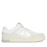 Sneakersy męskie - Sneakersy Calvin Klein Jeans Basket Cup Low Laceup Lth Mix YM0YM01308 Biały - miniaturka - grafika 1