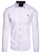 Koszule męskie - Koszula męska biała Dstreet DX2537 - miniaturka - grafika 1