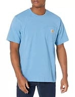 Koszulki męskie - Carhartt Koszulka męska Work Utility, Aqua niebieski, M - miniaturka - grafika 1