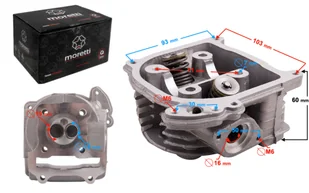 Głowica 80cc skuter Huragan 5 krótkie zawory - Części motocyklowe - miniaturka - grafika 1