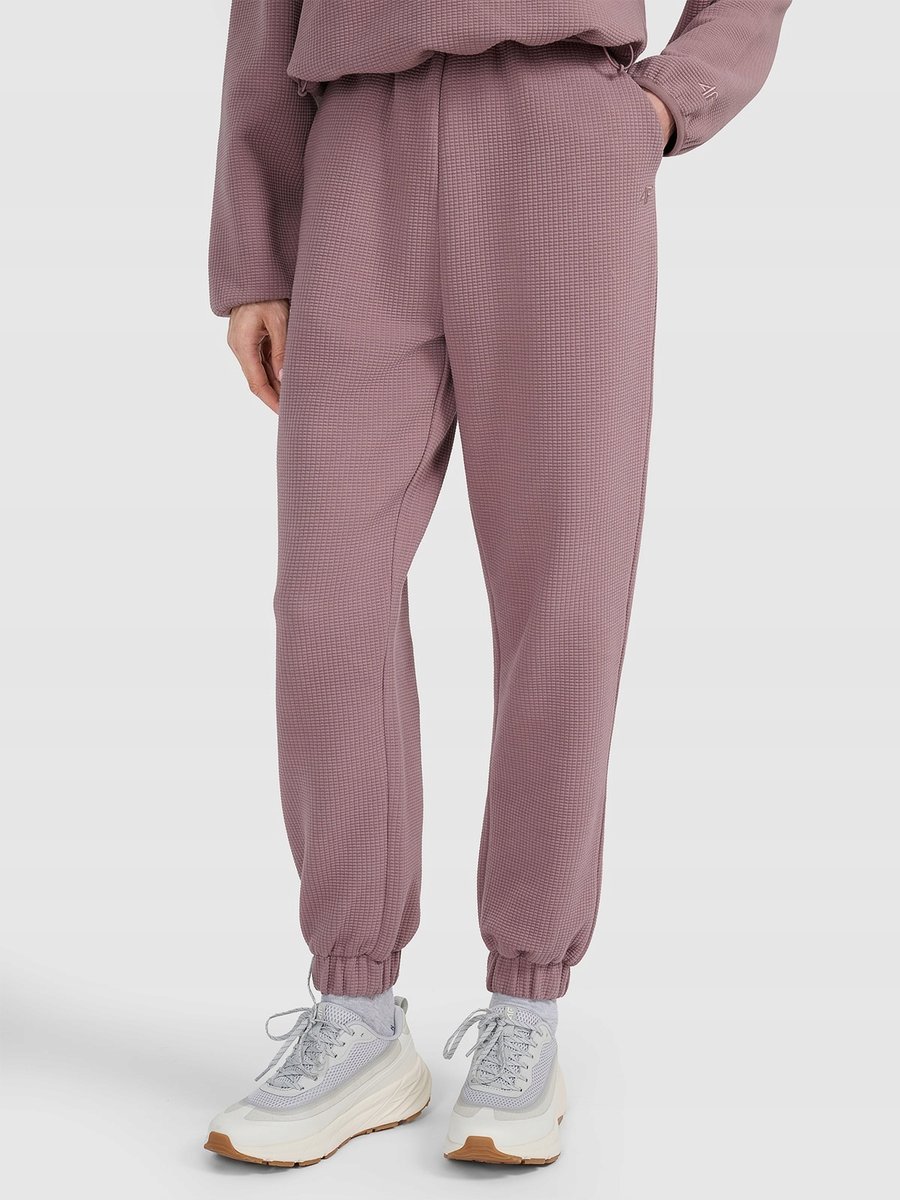 SPODNIE DAMSKIE DRESOWE 4F Z DZIANINY WAFLOWEJ TTROF1184 AW25 XXL