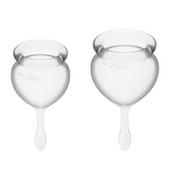 Kubeczki menstruacyjne - Satisfyer Satisfyer Feel Good Menstrual Cup Set Transparent - Kubeczki menstruacyjne - miniaturka - grafika 1