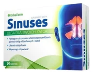 Przeziębienie i grypa - ERBAFARM NATURALE SP. Z O.O. Sinuses ulga dla twoich zatok 60 tabletek 3728261 - miniaturka - grafika 1